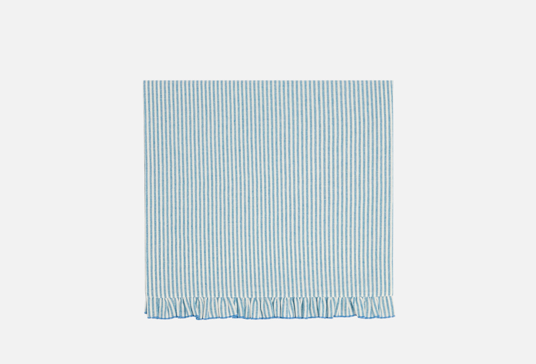C рюшами, голубая полоска, 40x150 см 1 шт