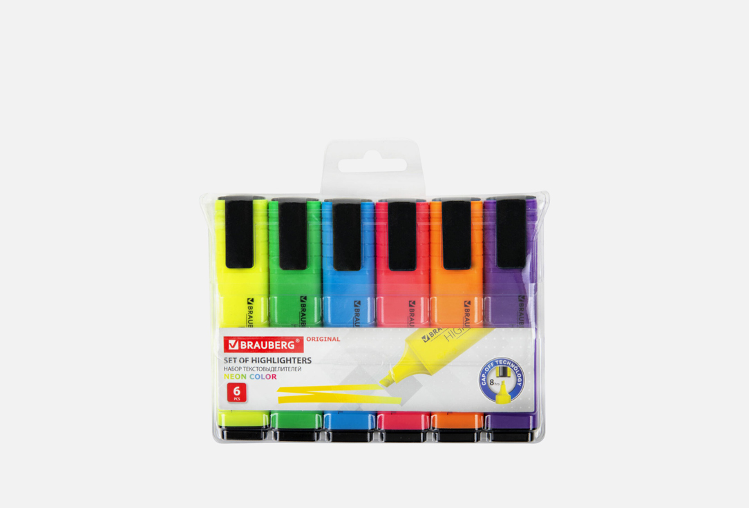 

Набор текстовыделителей BRAUBERG, ORIGINAL NEON 6 шт