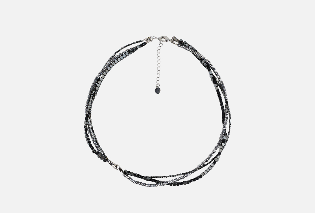 

Колье 19.STONE, Тройное из сияющего гематита 1 шт