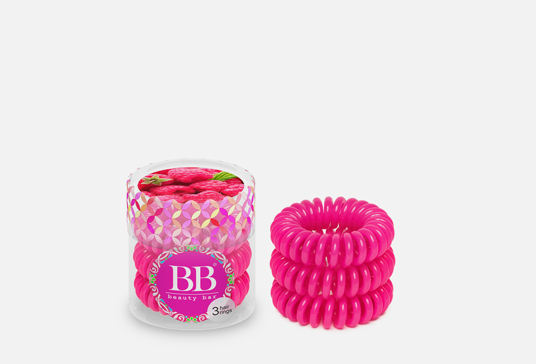 Резинки для волос BEAUTY BAR Hair rings Pink 3 шт цена и фото