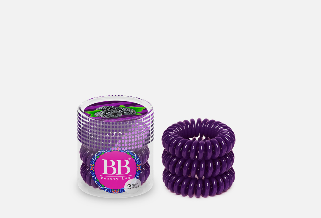 цена Резинка для волос BEAUTY BAR Hair rings Violet 3 шт