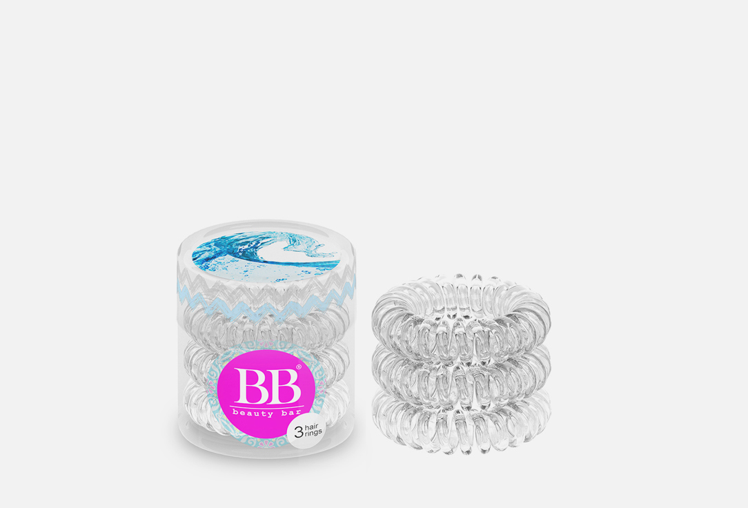 

Резинки для волос BEAUTY BAR, Hair rings Clear 3 шт