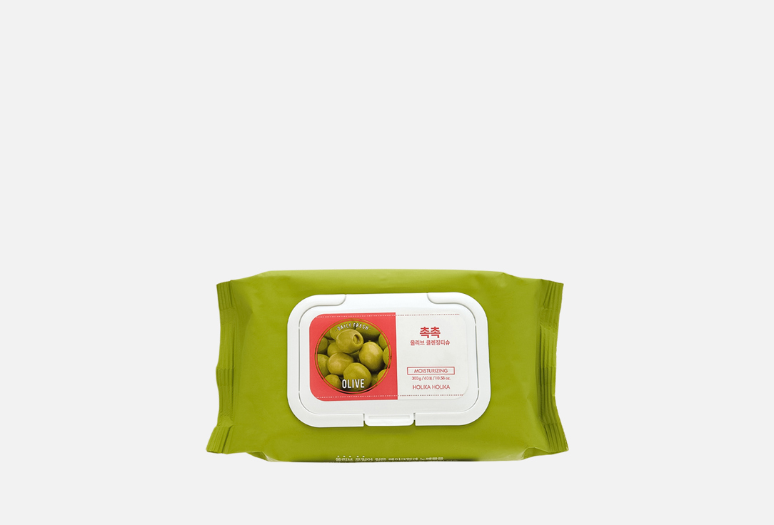 

Салфетки для снятия макияжа HOLIKA HOLIKA, Daily fresh olive cleansing tissue 60 шт