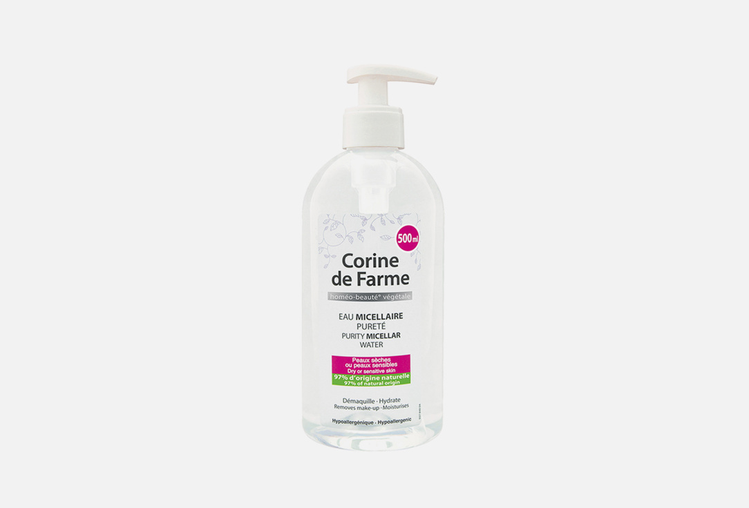 

Очищающая мицеллярная вода CORINE DE FARME, Purity Micellar Water 500 мл