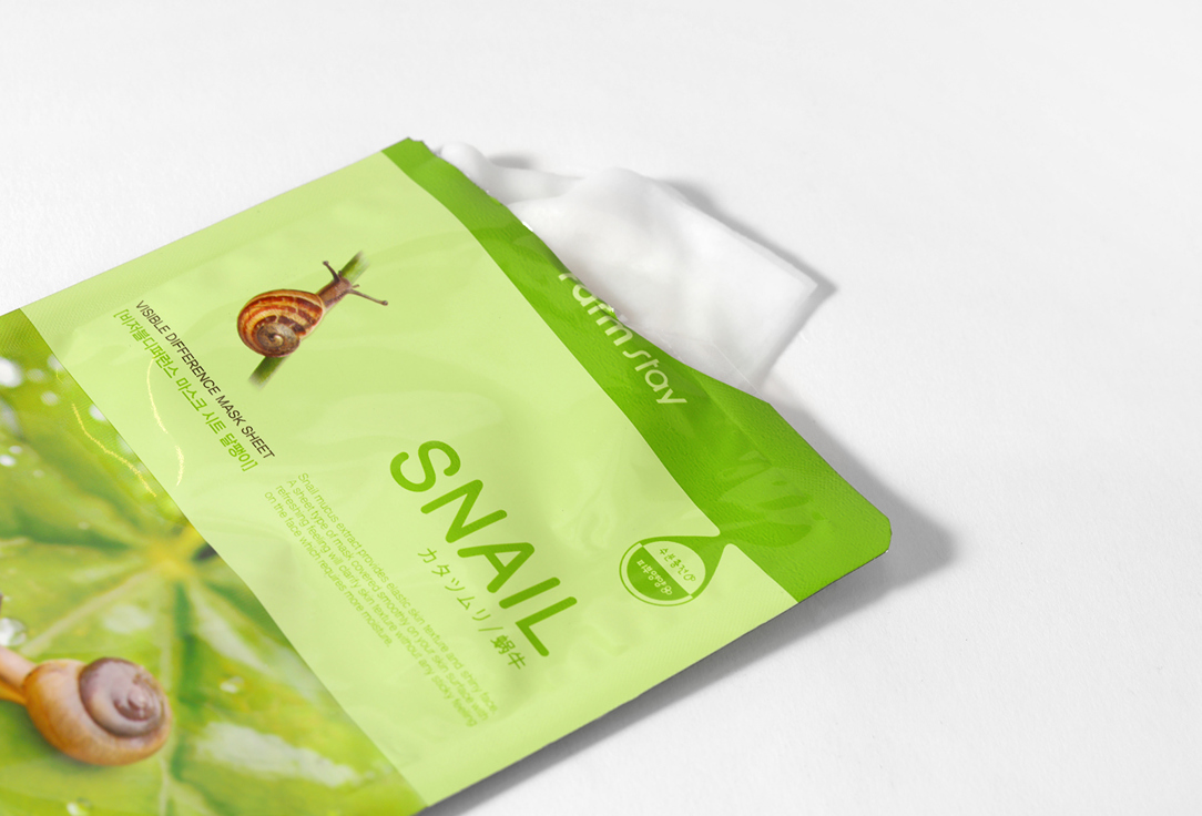 Farm Stay Тканевая маска для лица VISIBLE DIFFERENCE MASK SHEET SNAIL