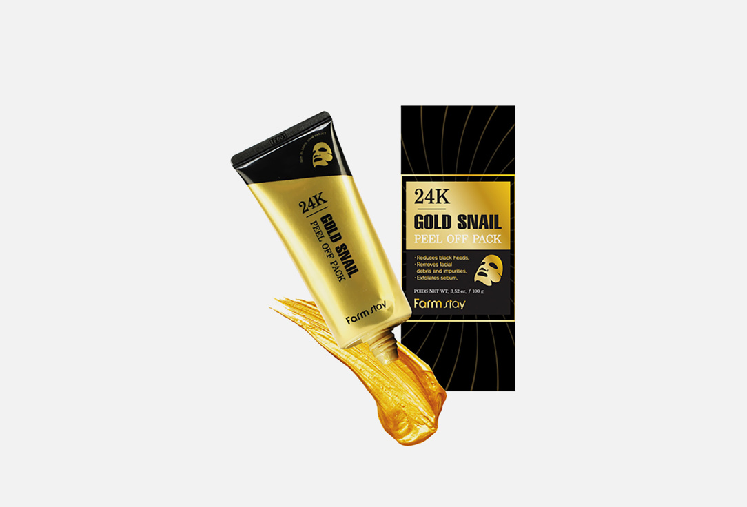 Маска-пленка для лица Farm Stay 24K Gold Snail Peel Off Pack 