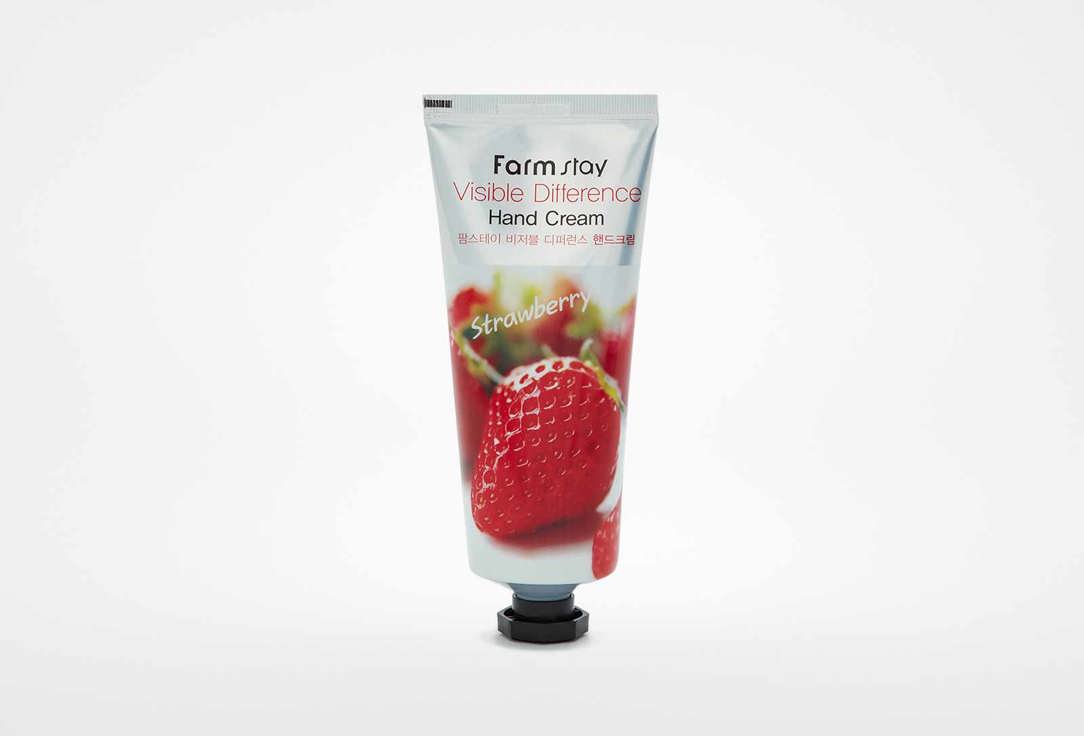 Крем для рук с экстрактом клубники  Farm Stay Visible Difference Hand Cream Strawberry 