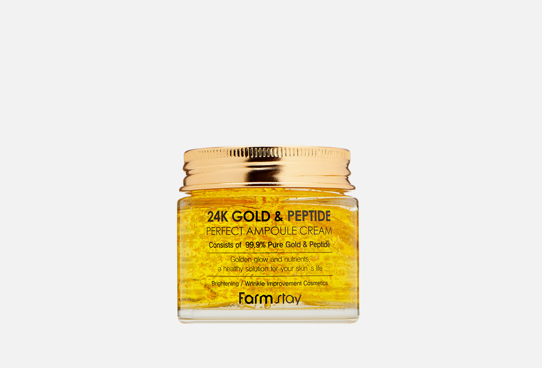 

Ампульный крем FARM STAY, 24K Gold & Peptide Perfect Ampoule Cream 80 мл