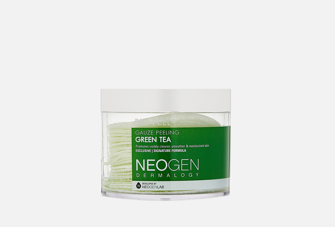 Диски для лица NEOGEN BIO-PEEL+ GAUZE PEELING GREEN TEA 30 шт цена и фото