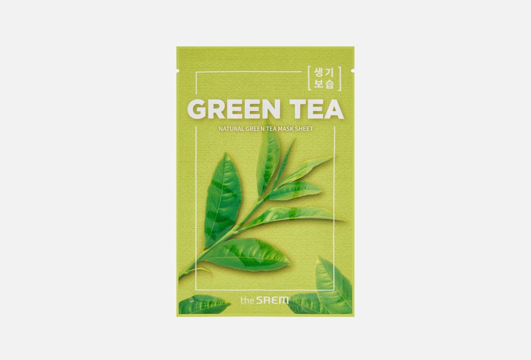 

Маска на тканевой основе для лица с экстрактом зеленого чая THE SAEM, Natural Green Tea Mask Sheet 1 шт