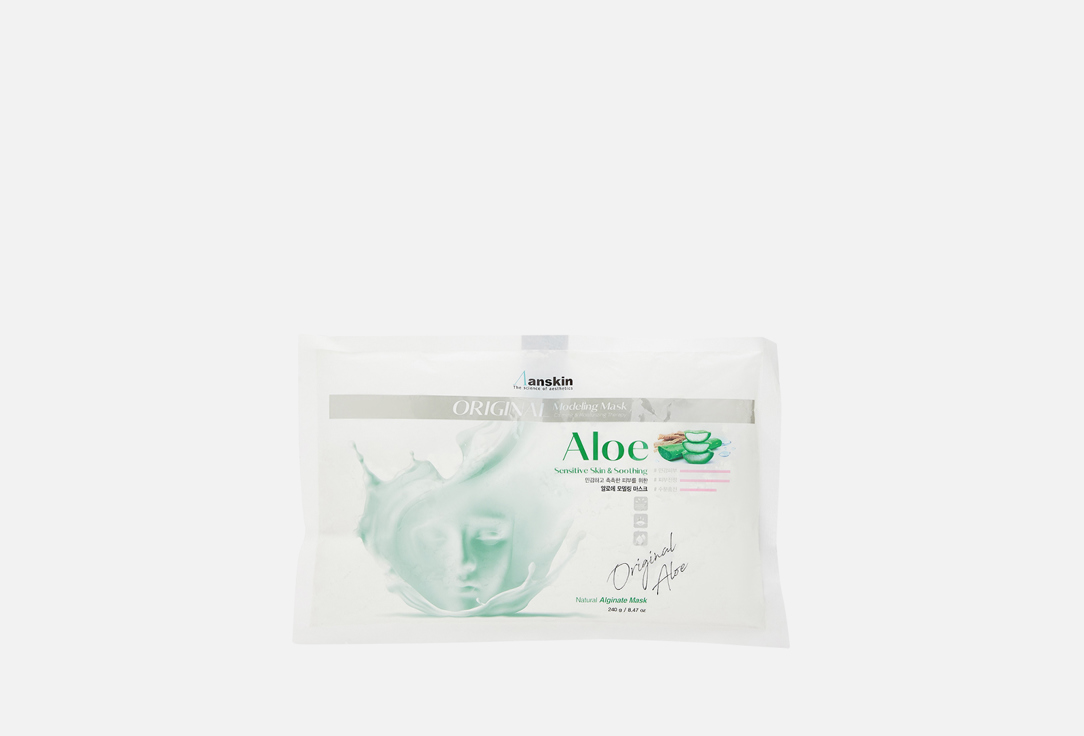 Альгинатная маска с экстрактом алоэ ANSKIN Original Aloe Modeling Mask 240 г anskin original aloe modeling mask refill маска альгинатная с экстрактом алоэ успокаивающая 240 г саше